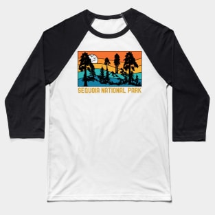 Vintage Sequoia National Park Souvenir Retro Sequoia Tree Baseball T-Shirt